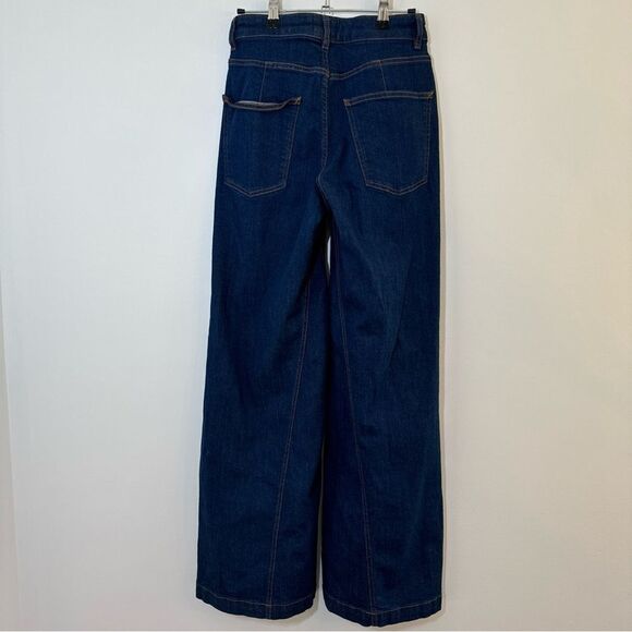 Wrap London Wide Leg Cotton Jeans Blue Denim U.S. Size 4 - Picture 6 of 15